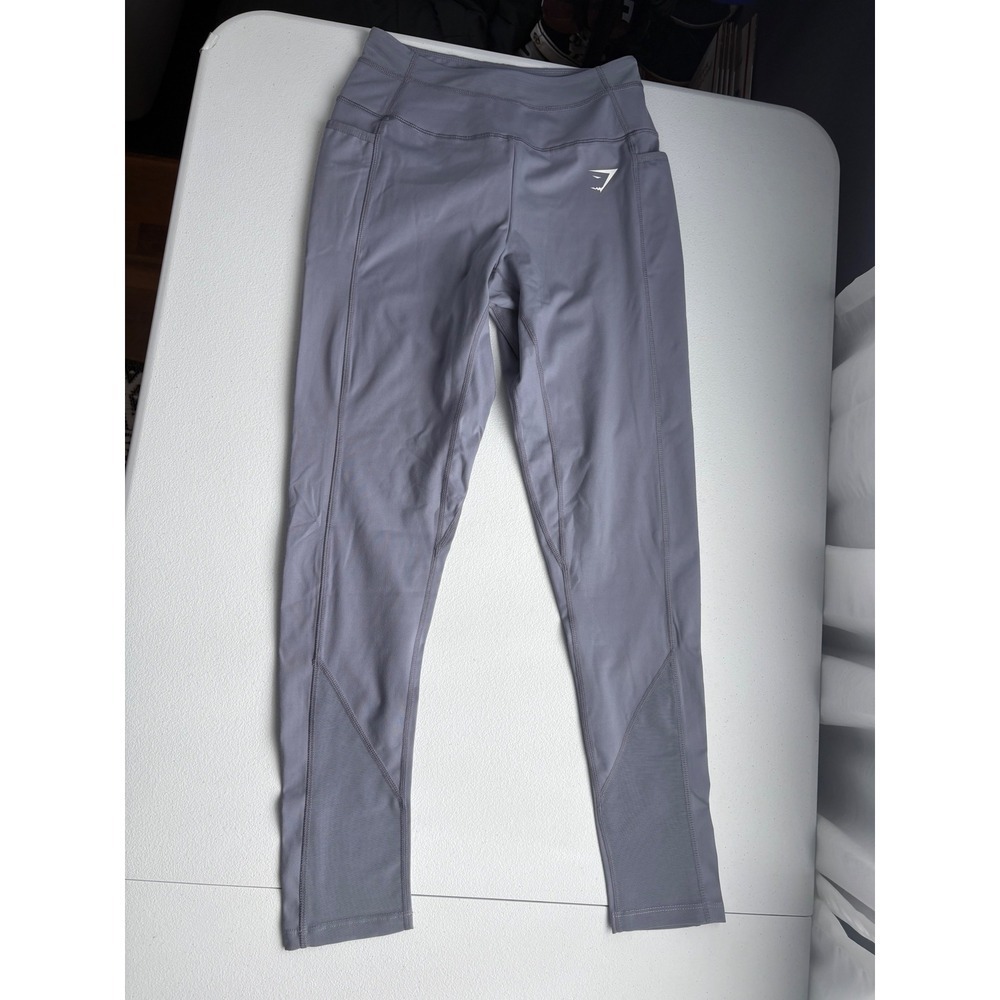 Gymshark Workout Leggings with Pockets High Waisted Athletic Gym‎ purple M